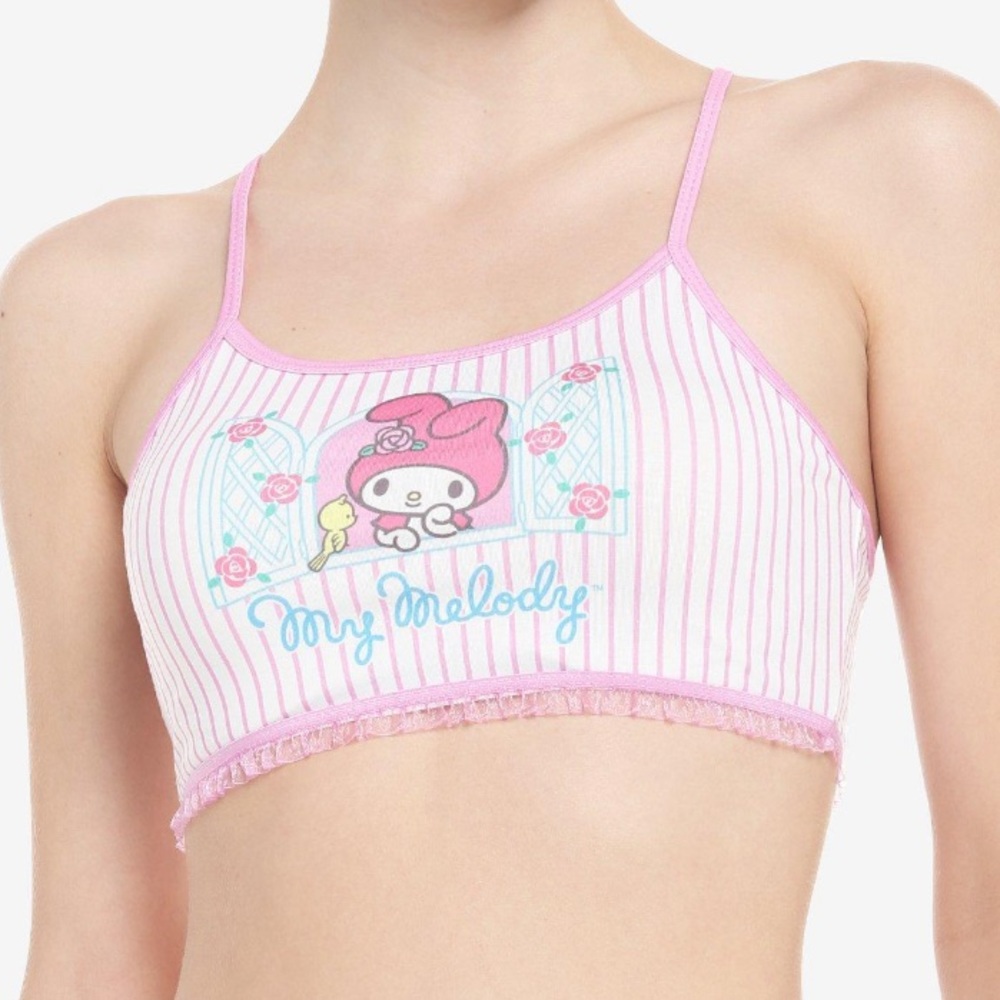 My Melody Stripe Bralette Hot Topic Hello Kitty Sanrio